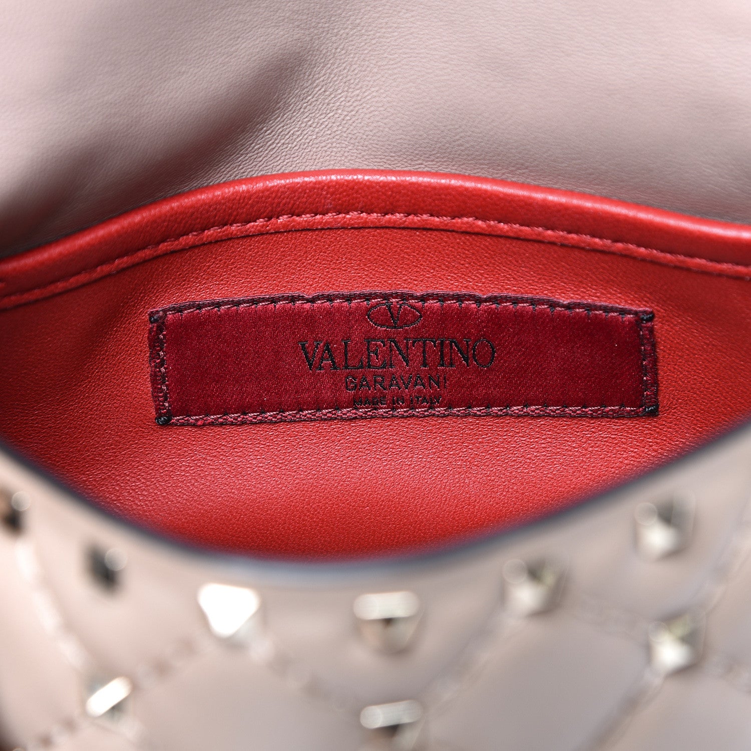 Valentino Garavani Nappa Small Rockstud Spike Shoulder Bag Poudre 8 of 10
