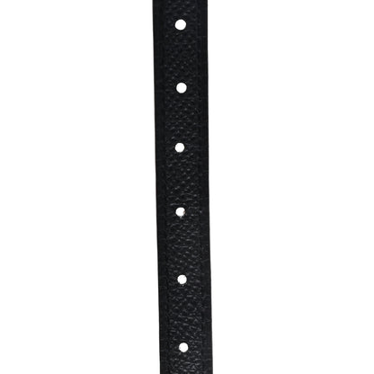 Hermes Swift Epsom Lacquered Metal 13mm Au Carre Double H Belt 85 34 Craie Black 4 of 5