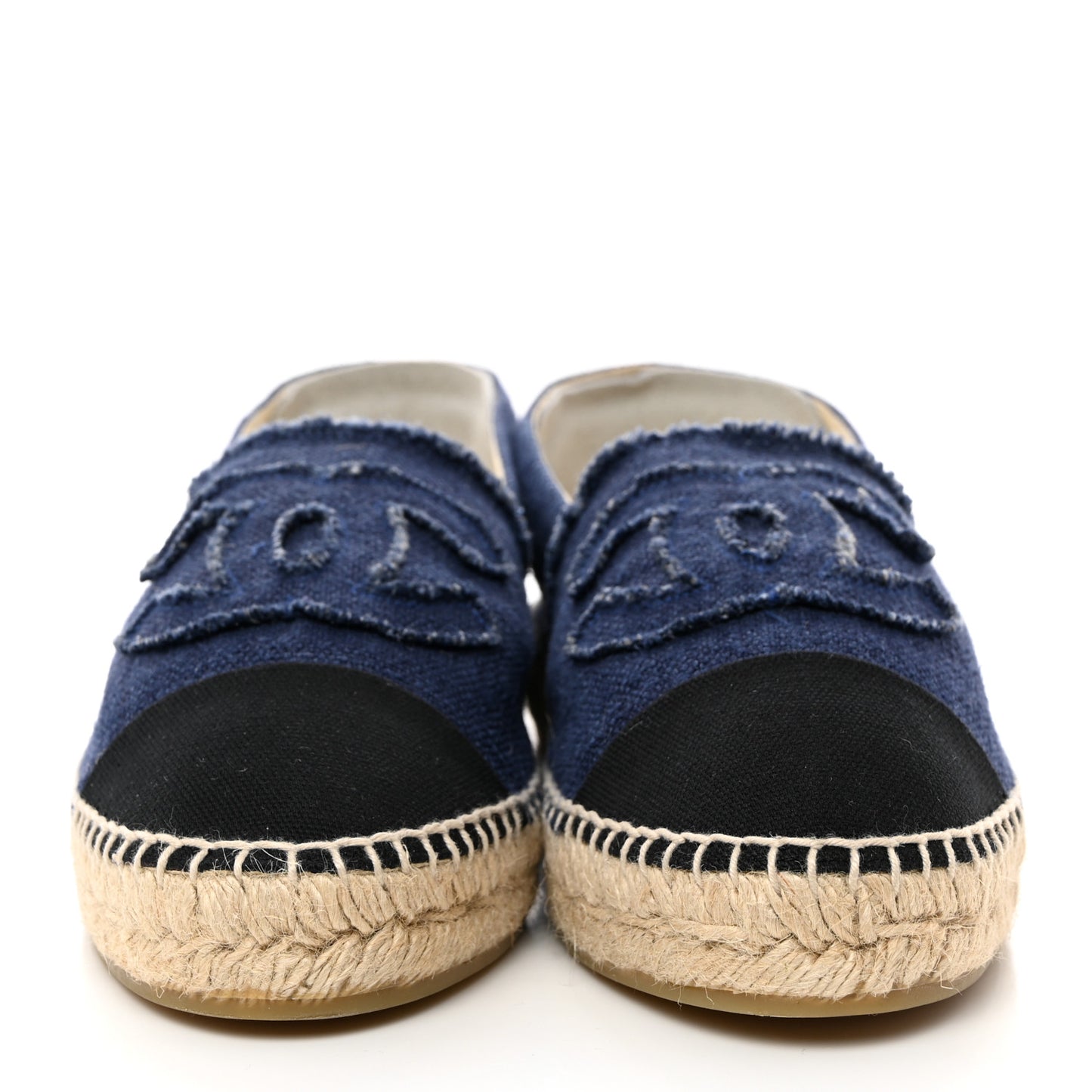 Denim Toile CC Espadrilles 41 Navy Black