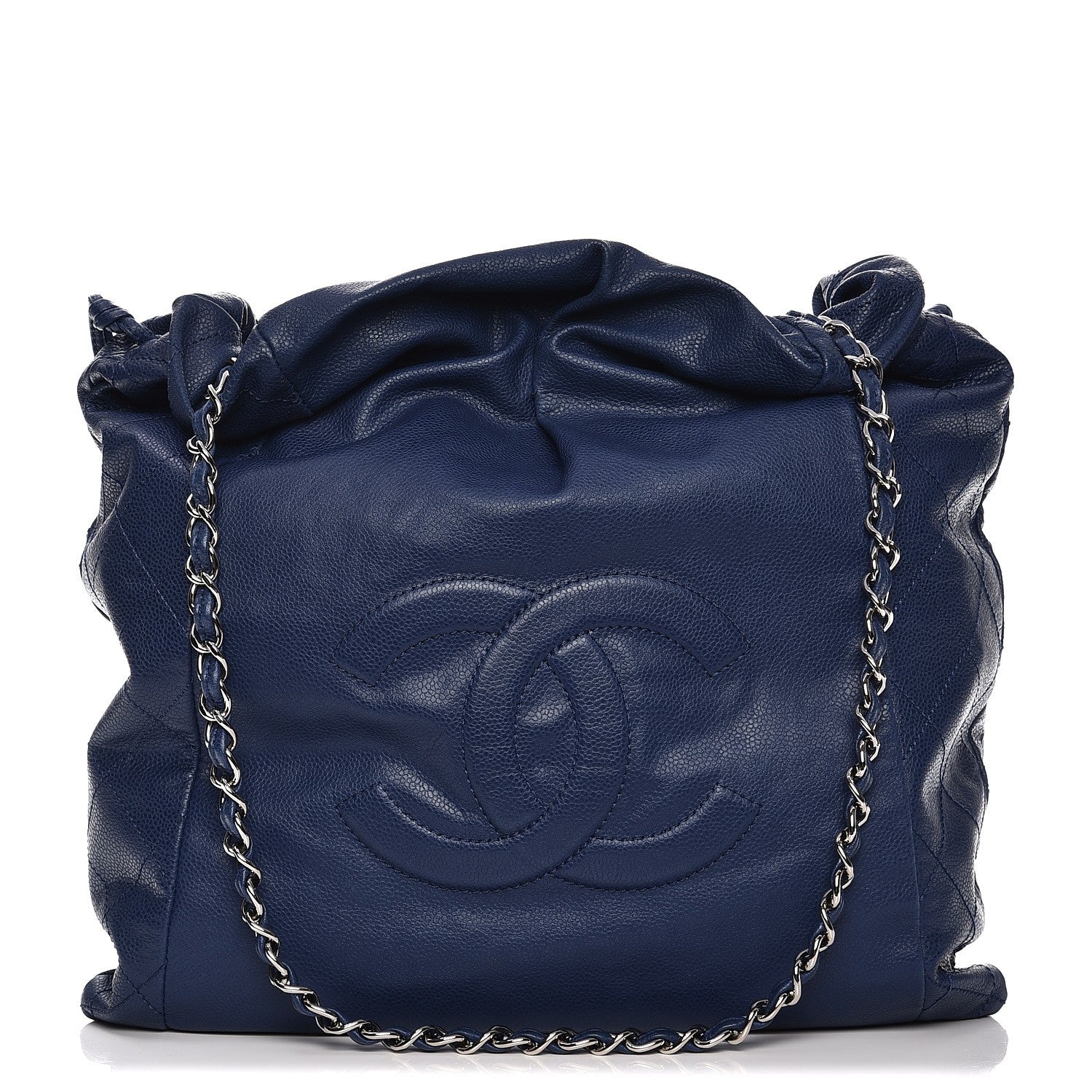 Chanel Caviar 31 Drawstring Tote Blue 1 of 9