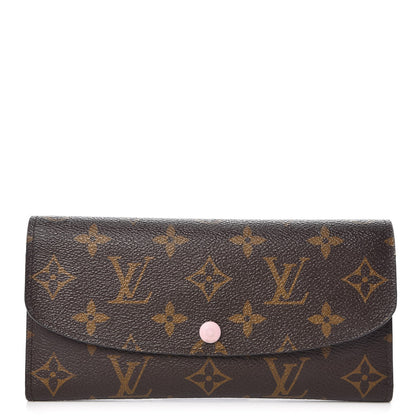 Louis Vuitton Monogram Emilie Wallet Rose Ballerine 1 of 8