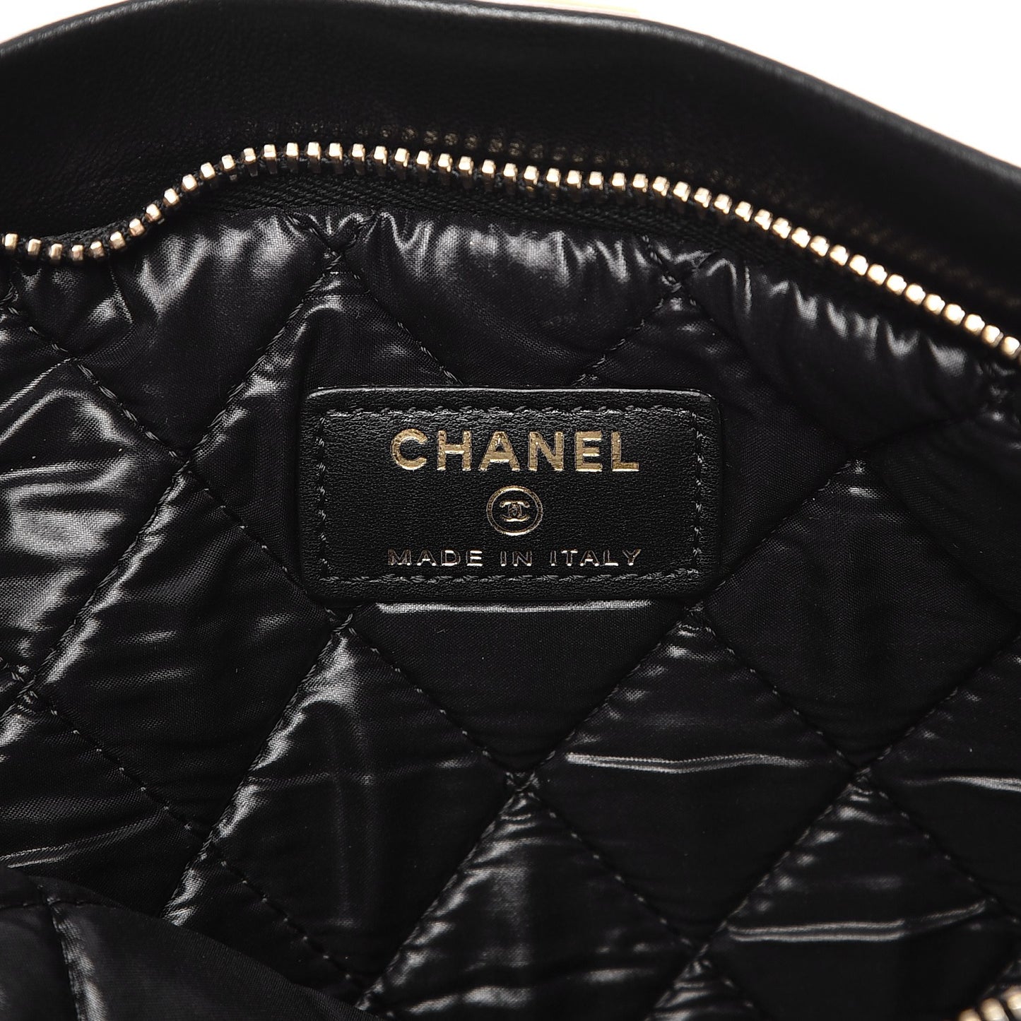 Lambskin Quilted Beauty CC Boy Clutch Black