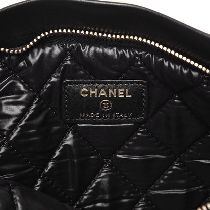 Chanel Lambskin Quilted Beauty CC Boy Clutch Black 6 of 8