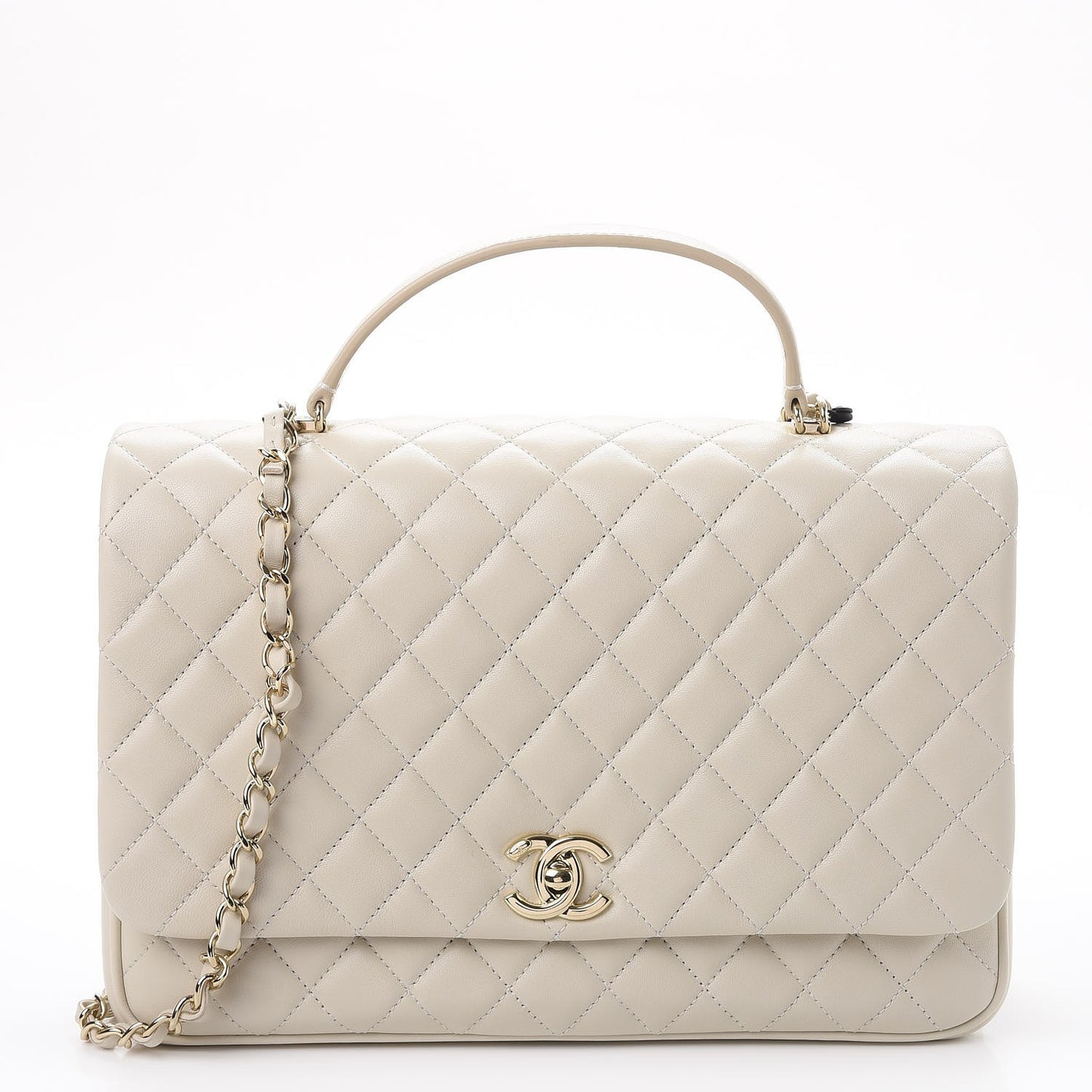 Lambskin Quilted Medium Citizen Chic Flap Ivory