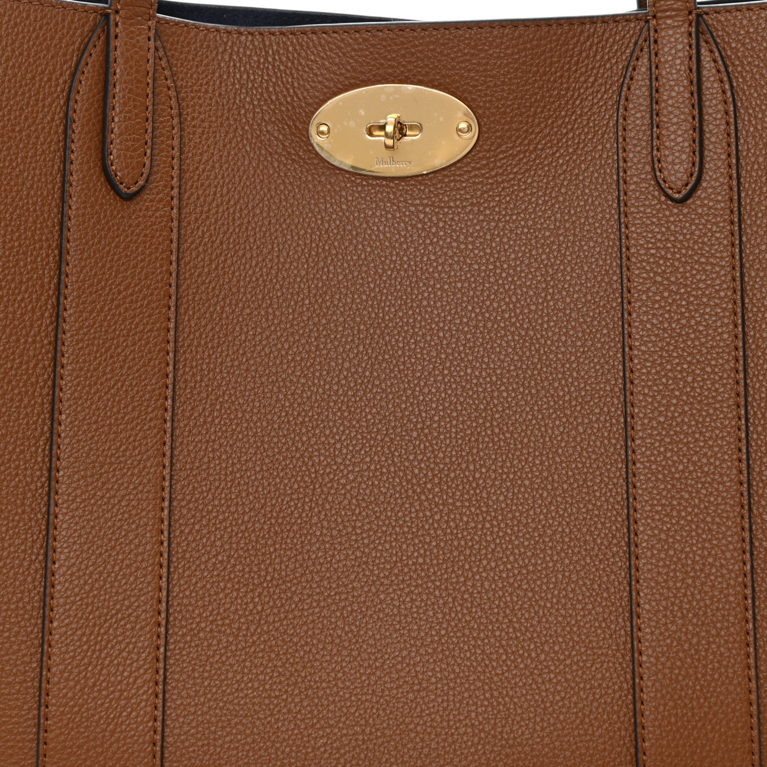 Mulberry Small Classic Grain Bayswater Tote Oak Oxford Blue 7 of 9