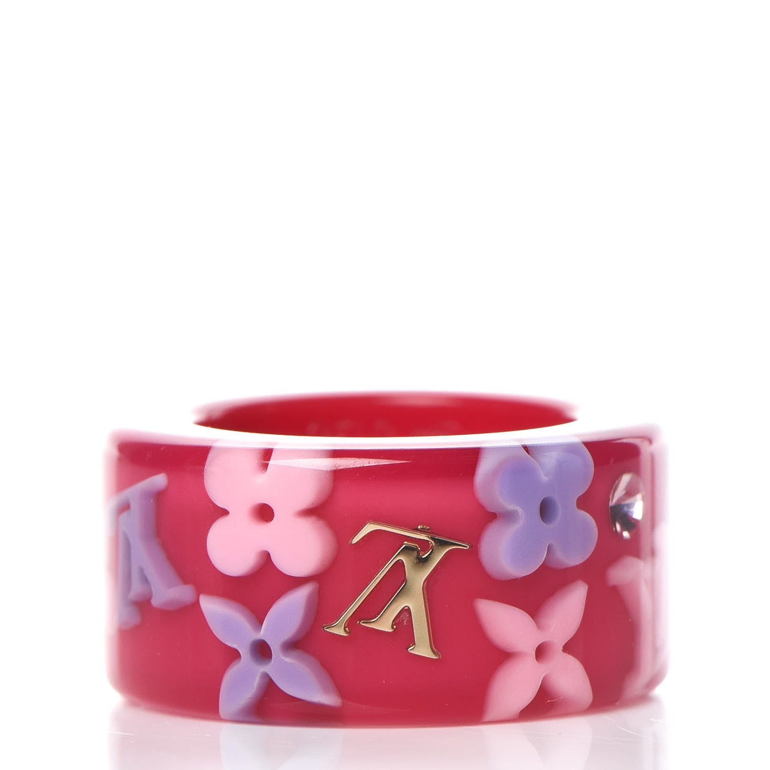 Louis Vuitton Resin Monogram Farandole Ring S Framboise 3 of 5