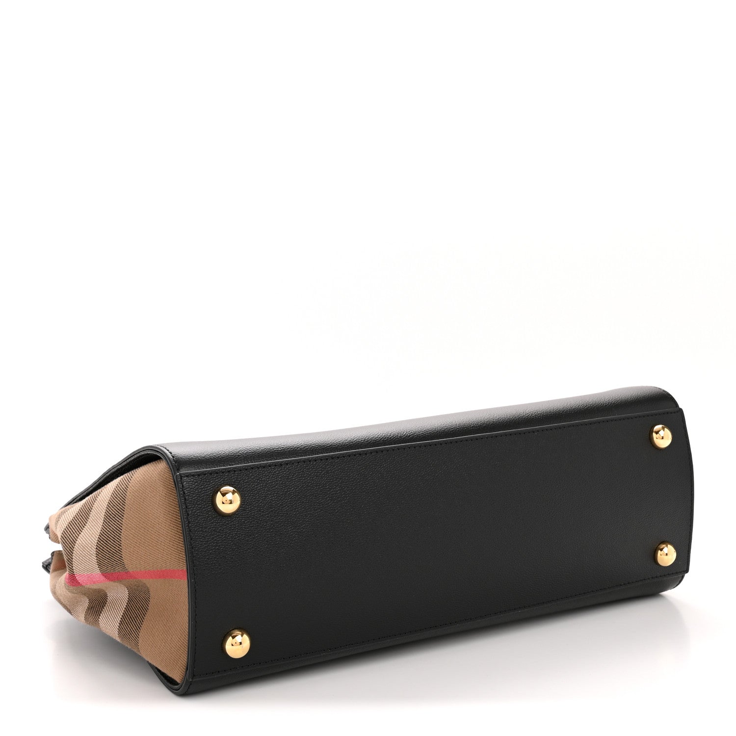 Burberry Calfskin Mega Check Small Banwell Tote Black 4 of 14