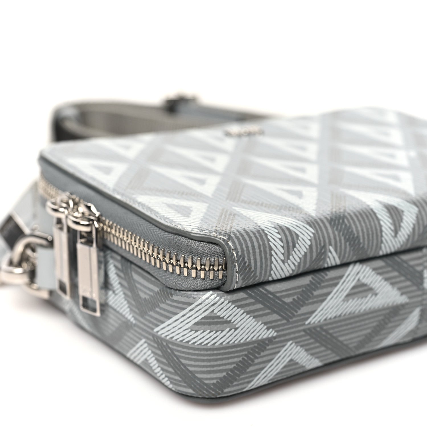 Christian Dior Coated Canvas CD Diamond Messenger Pouch Grey 10 of 12