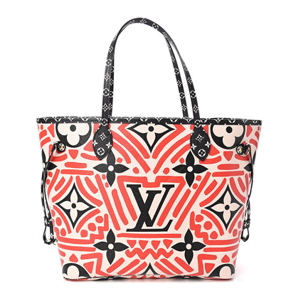 Louis Vuitton Monogram Giant Crafty Neverfull MM Creme Rouge Black 1 of 10