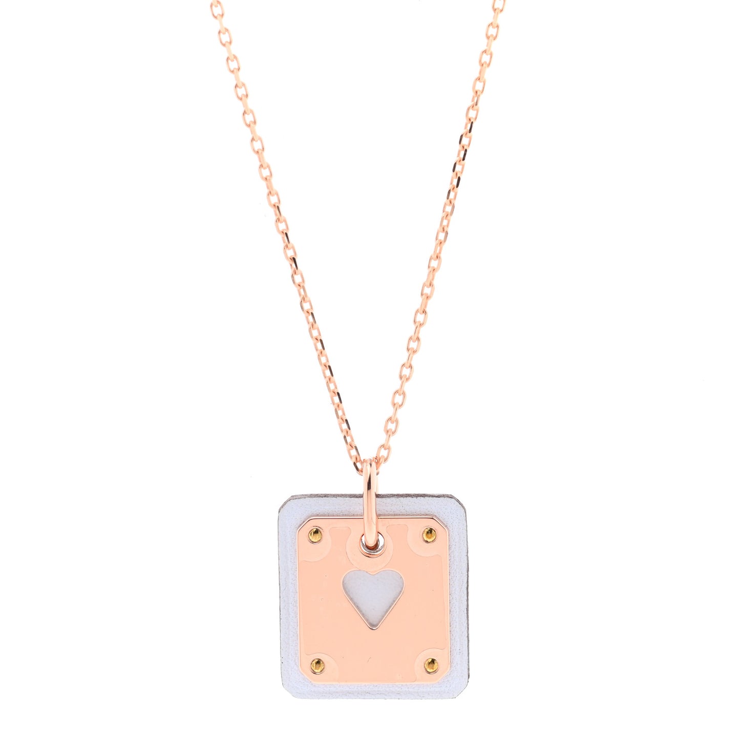 Rose Gols Plated Swift As De Coeur Necklace Bleu Brume