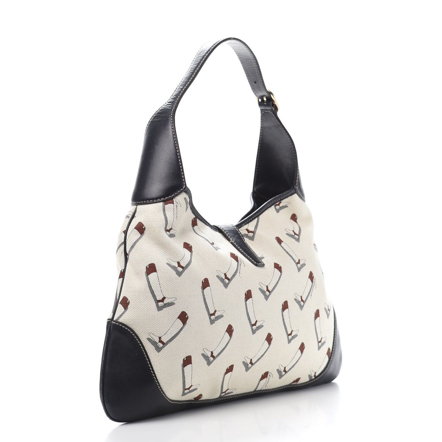 Canvas Boot Print Medium Jackie Hobo Navy