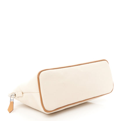 Hermes Cotton Canvas Bolide Travel Cosmetic Pouch Natural 4 of 9