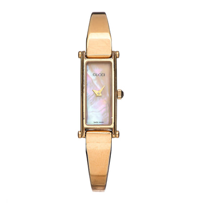 Gucci Stainless Steel Mother of Pearl 12mm 1500L Horsebit Quartz Watch 1 of 5