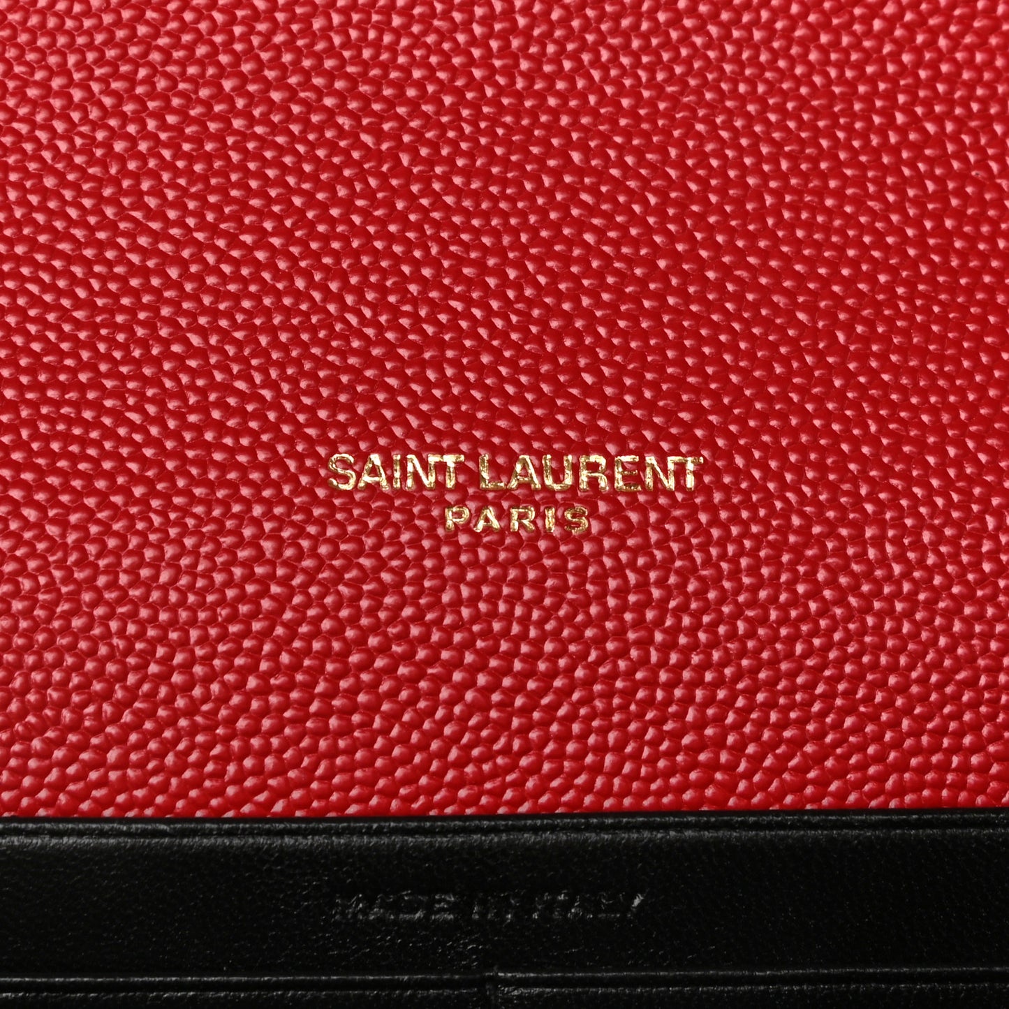 Grain De Poudre Monogram Cassandra Chain Wallet Red