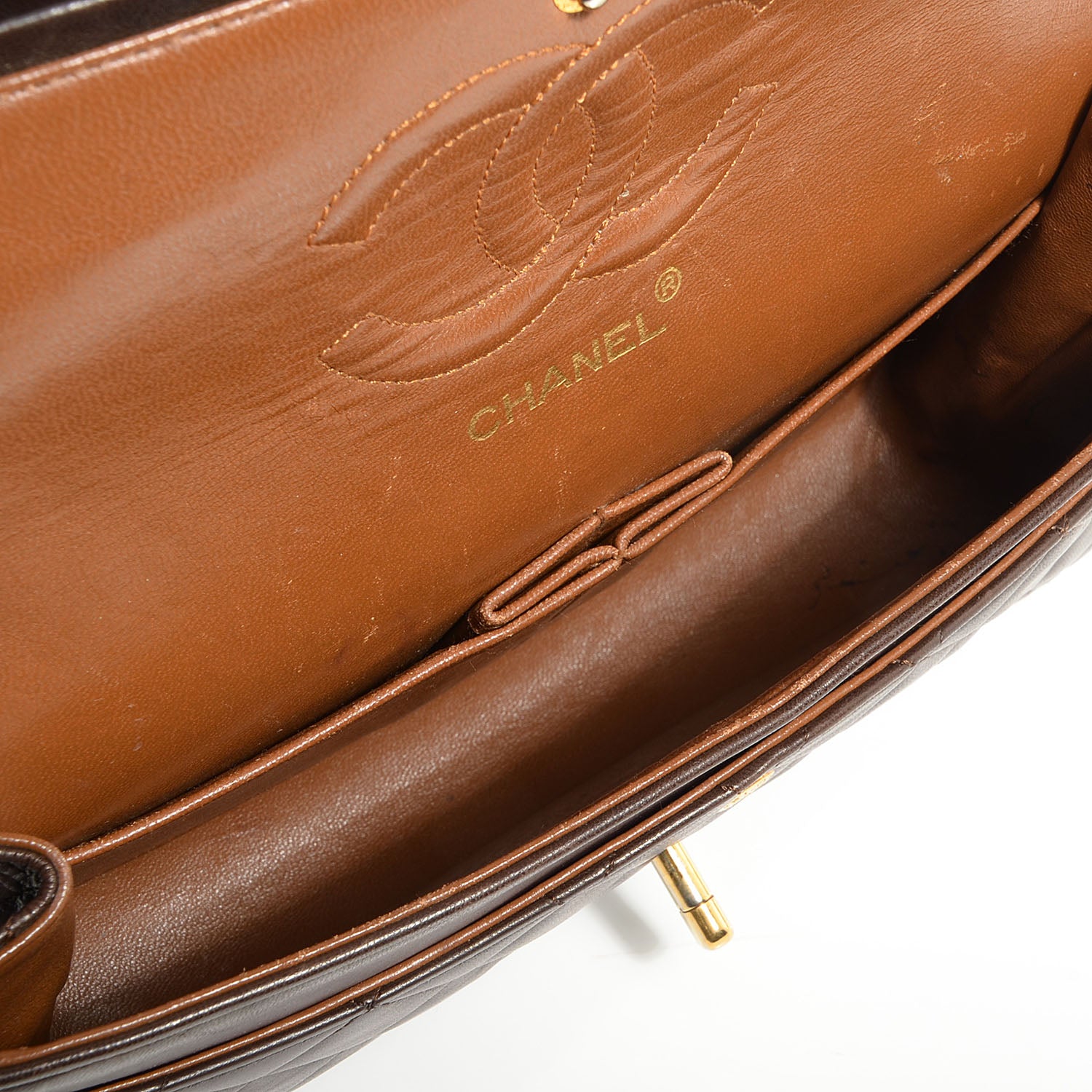 Chanel Lambskin Medium Double Flap Brown 5 of 9