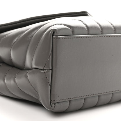 Saint Laurent Calfskin Y Quilted Monogram Small Loulou Chain Satchel Earth 10 of 11