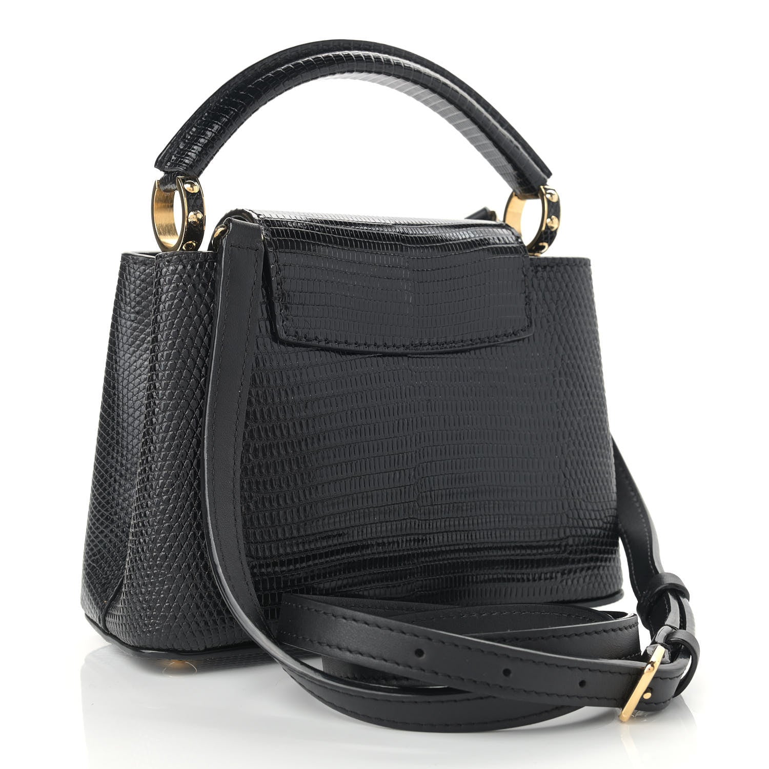Louis Vuitton Lizard Capucines Mini Black 3 of 9
