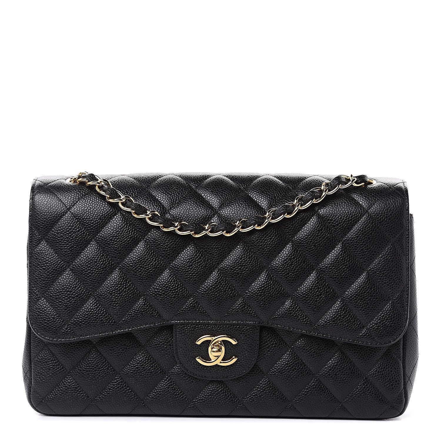 Chanel Caviar Quilted Jumbo Double Flap Black 1 of 11