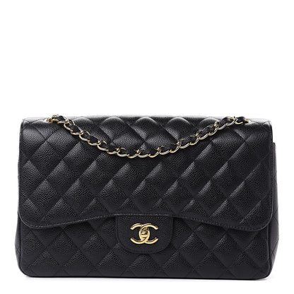 Chanel Caviar Quilted Jumbo Double Flap Black 1 of 11