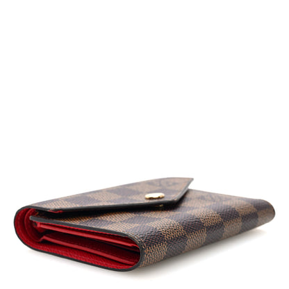 Louis Vuitton Damier Ebene Victorine Wallet Red 4 of 6
