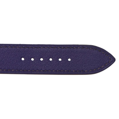 Hermes Swift Heure H Hour Watch PM Double Tour Strap Iris 7 of 8