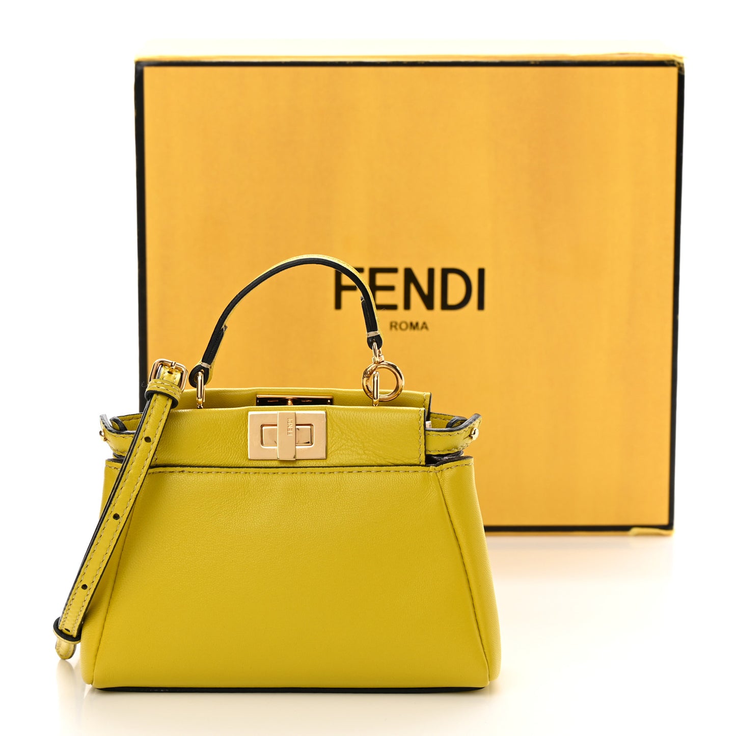 Shiny Nappa Micro Peekaboo Iconic Satchel Lime