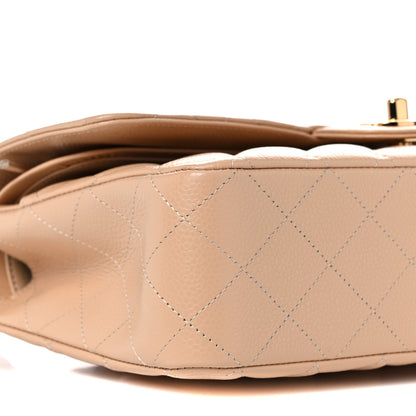 Chanel Caviar Quilted Medium Double Flap Beige 8 of 10