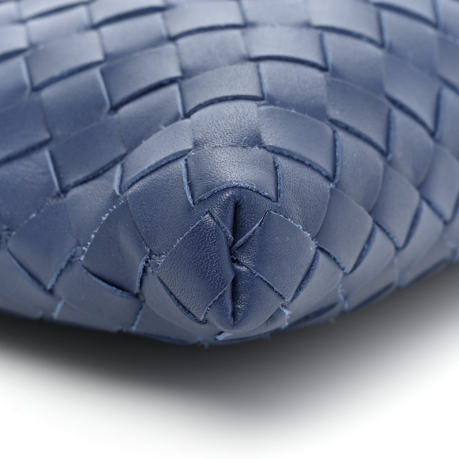 Bottega Veneta Nappa Intrecciato VN Crossbody Messenger Bag Navy 8 of 9