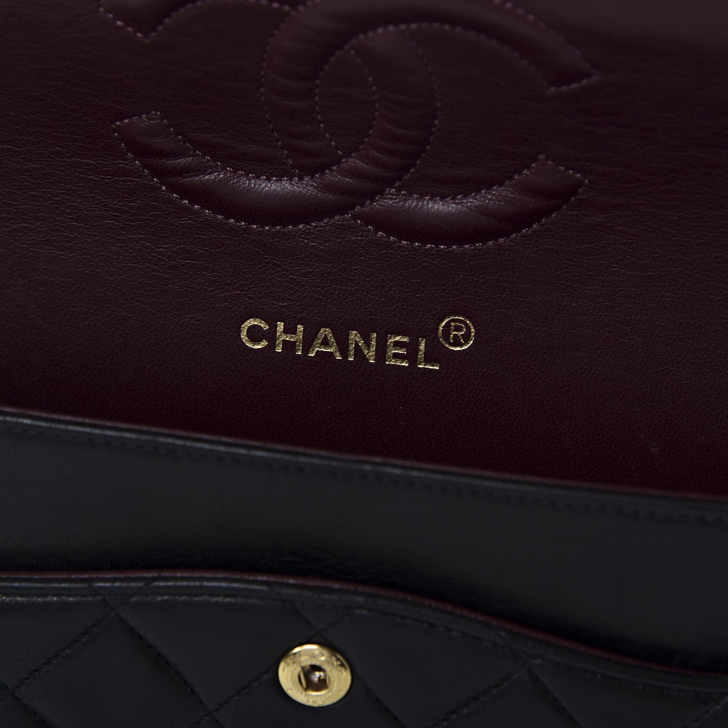 Chanel Lambskin Quilted Medium Double Flap Black 8 of 10