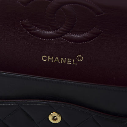Chanel Lambskin Quilted Medium Double Flap Black 8 of 10