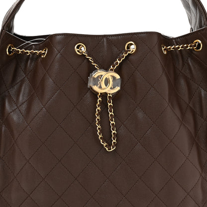 Chanel Caviar Quilted Medium Chanel 25 Handbag Dark Brown 7 of 9