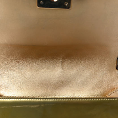 Chanel Metallic Patent Calfskin Quilted Medium Boy Flap Gold 13 of 26