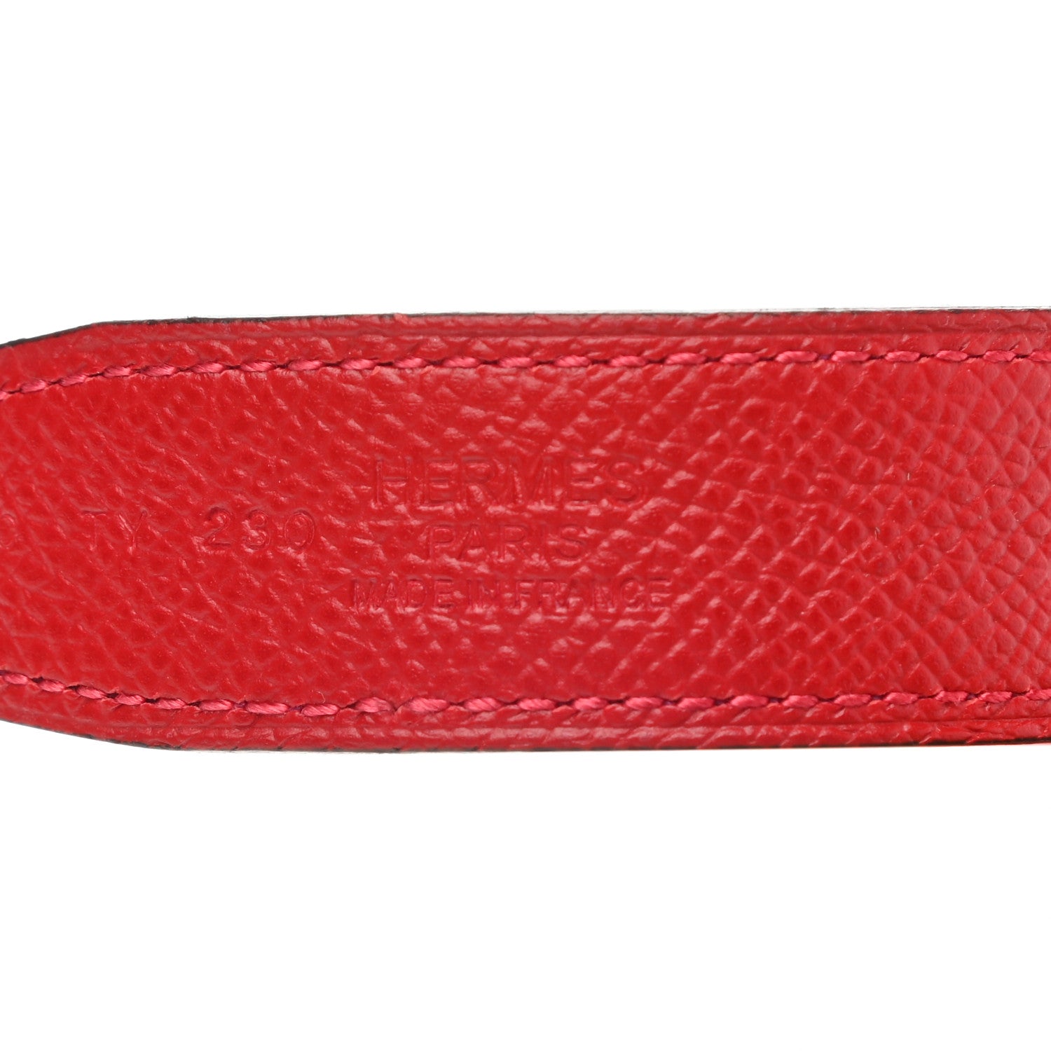 Hermes Epsom Swift 24mm Belt Strap 90 Magnolia Rouge Casaque 4 of 8