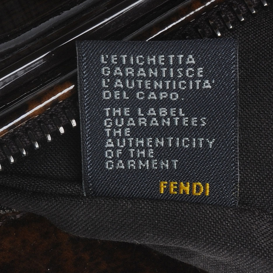 Fendi Tortoise Patent To You Convertible Clutch 9 of 9