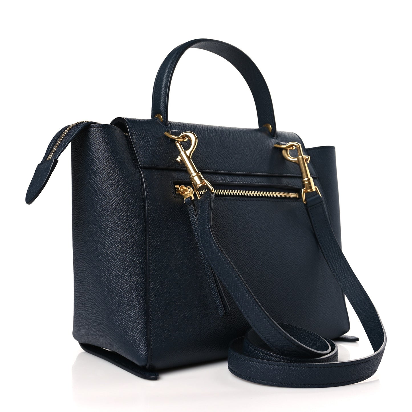 Baby Grained Calfskin Micro Belt Bag Navy Blue