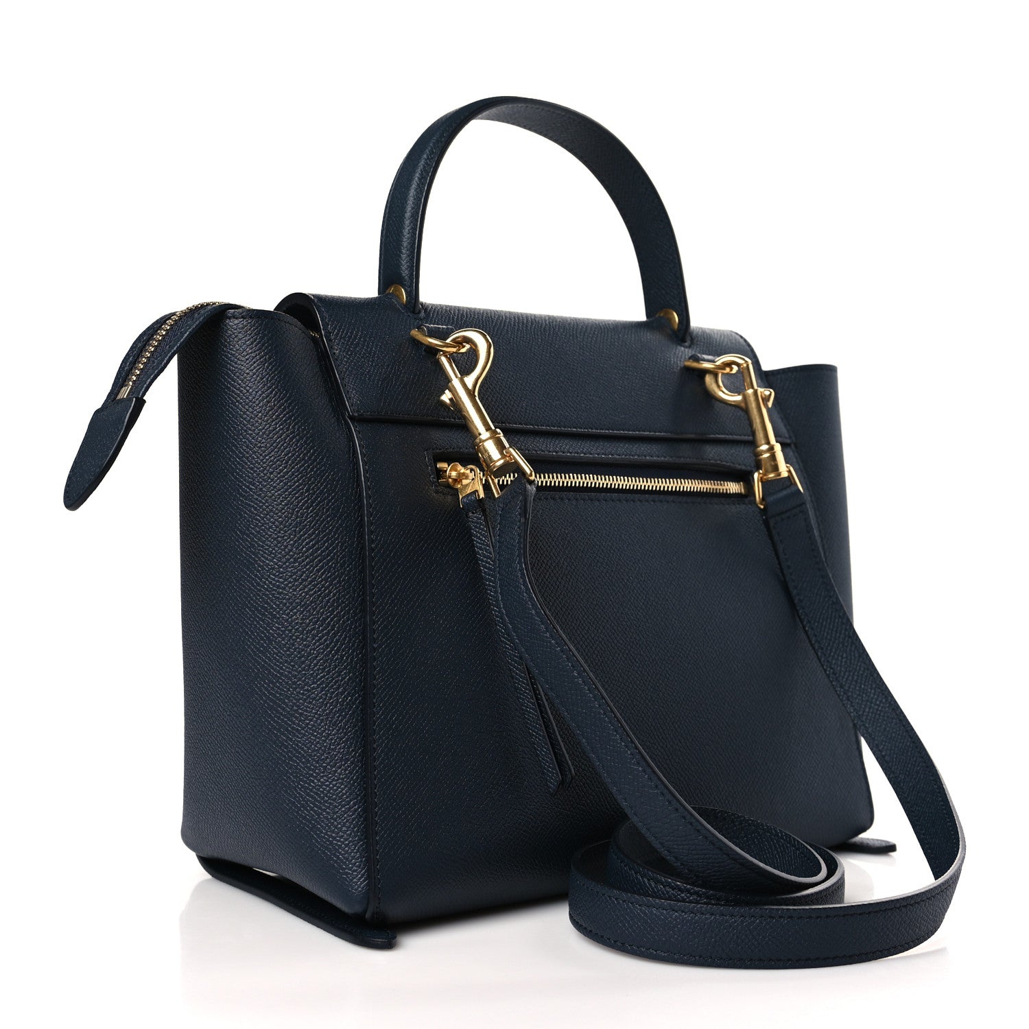 Celine Baby Grained Calfskin Micro Belt Bag Navy Blue 3 of 10
