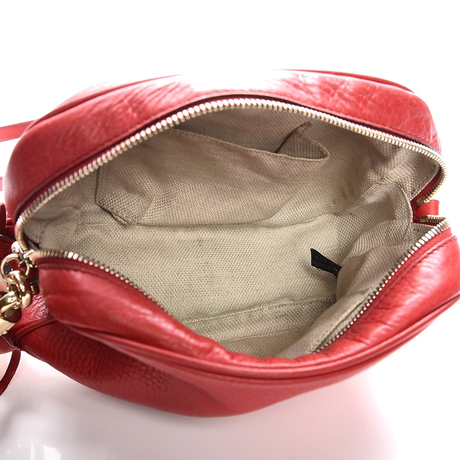Gucci Pebbled Calfskin Small Soho Disco Bag Vibrant Red 5 of 18