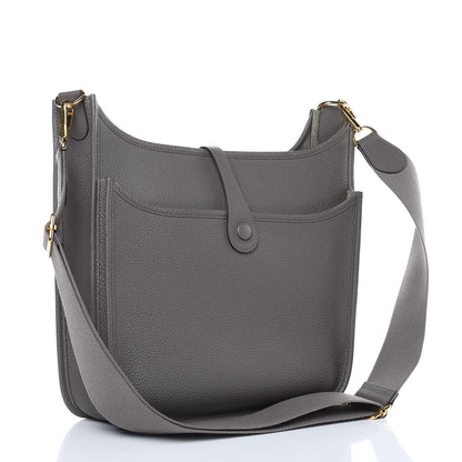 Hermes Taurillon Clemence Evelyne III PM Etain 3 of 11
