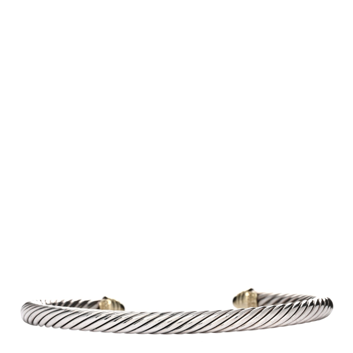 Sterling Silver 14K Yellow Gold 5mm Cable Classics Bracelet