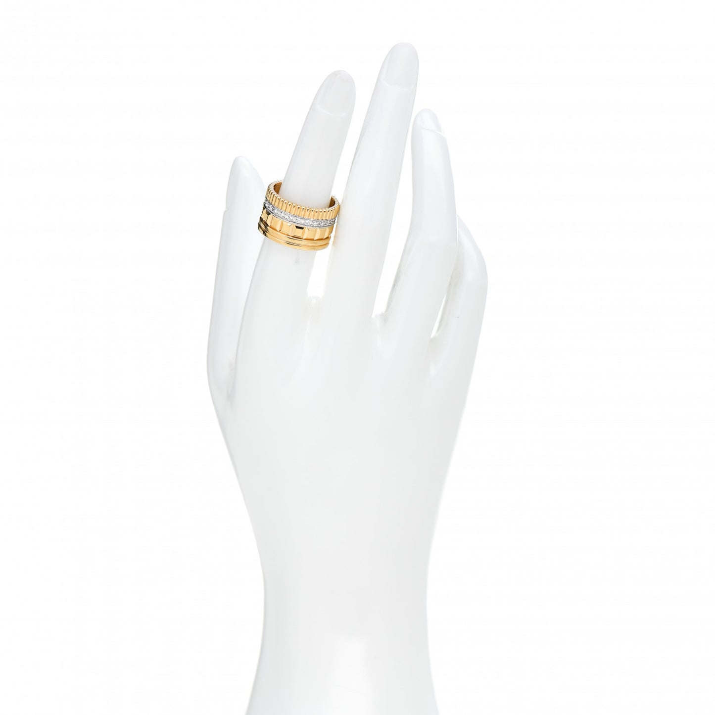 18K Yellow White Gold Diamond Quatre Radiant Edition Ring 54 6.75