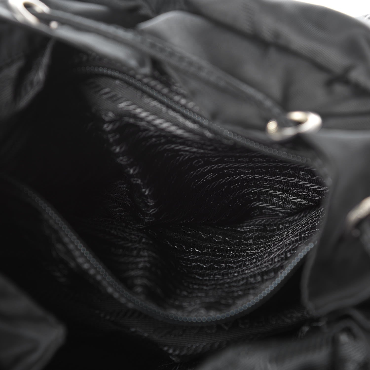 Prada Nylon Vela Medium Backpack Black 8 of 14