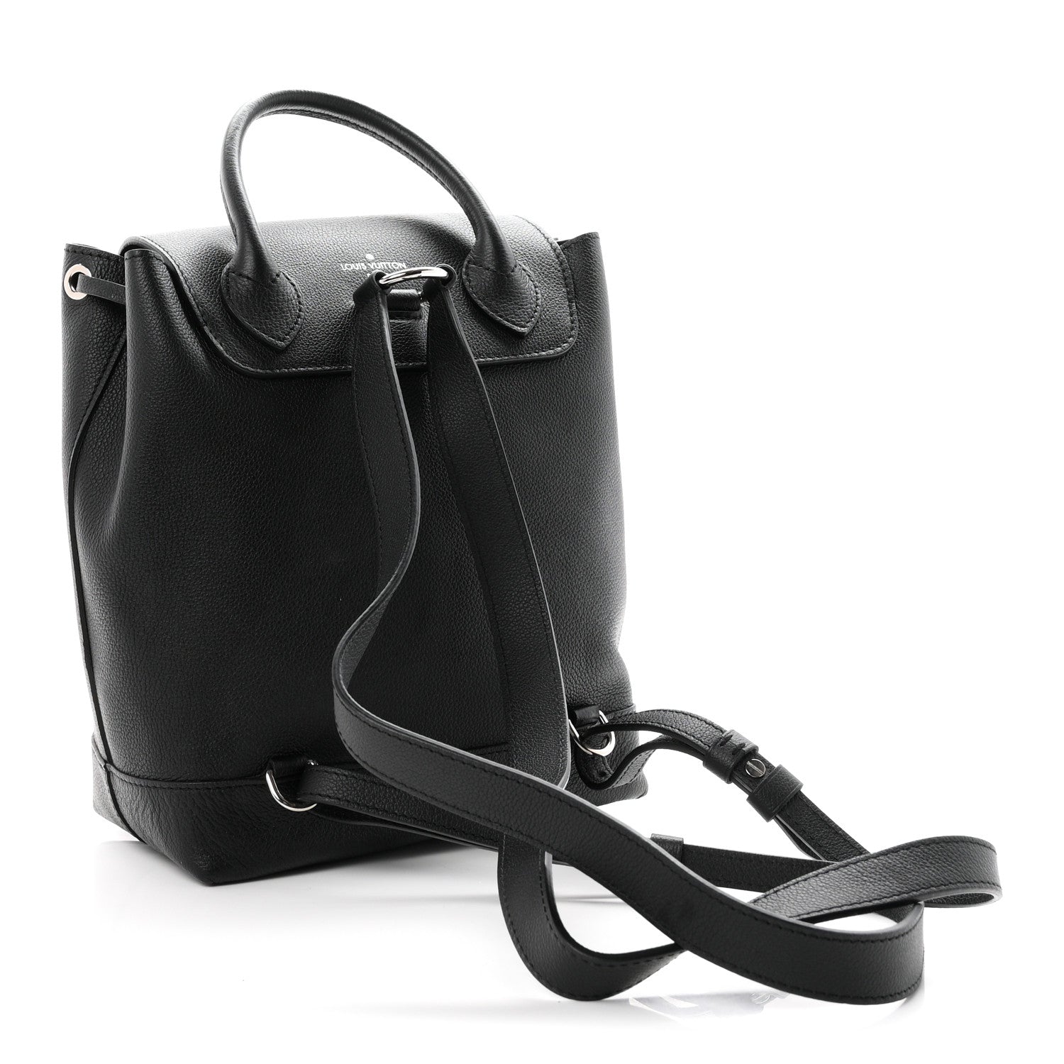 Louis Vuitton Calfskin Lockme Backpack Black 3 of 10