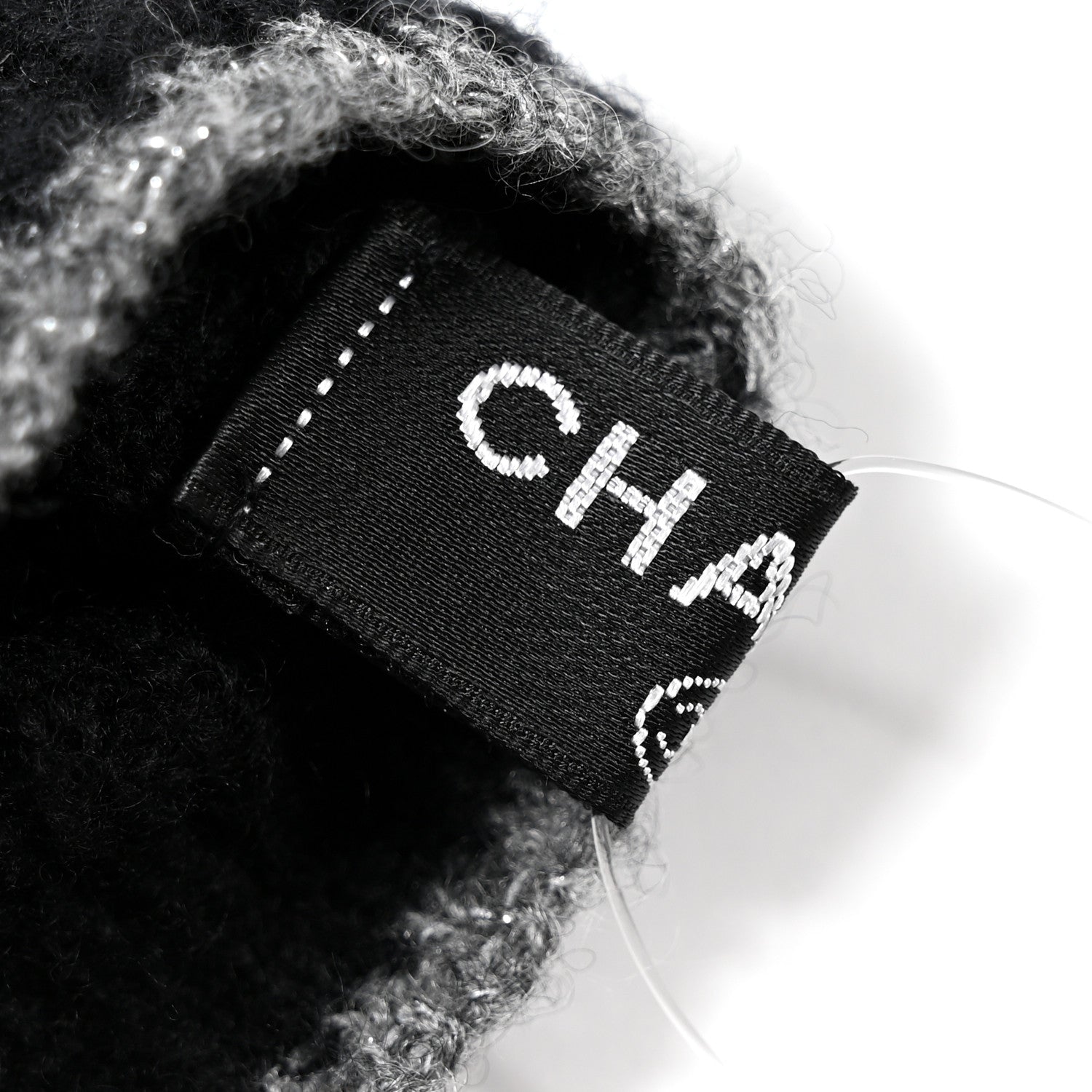 Chanel Cashmere Silk CC Gloves Dark Grey 3 of 4