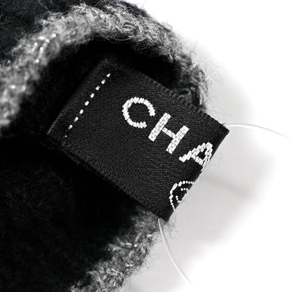 Chanel Cashmere Silk CC Gloves Dark Grey 3 of 4