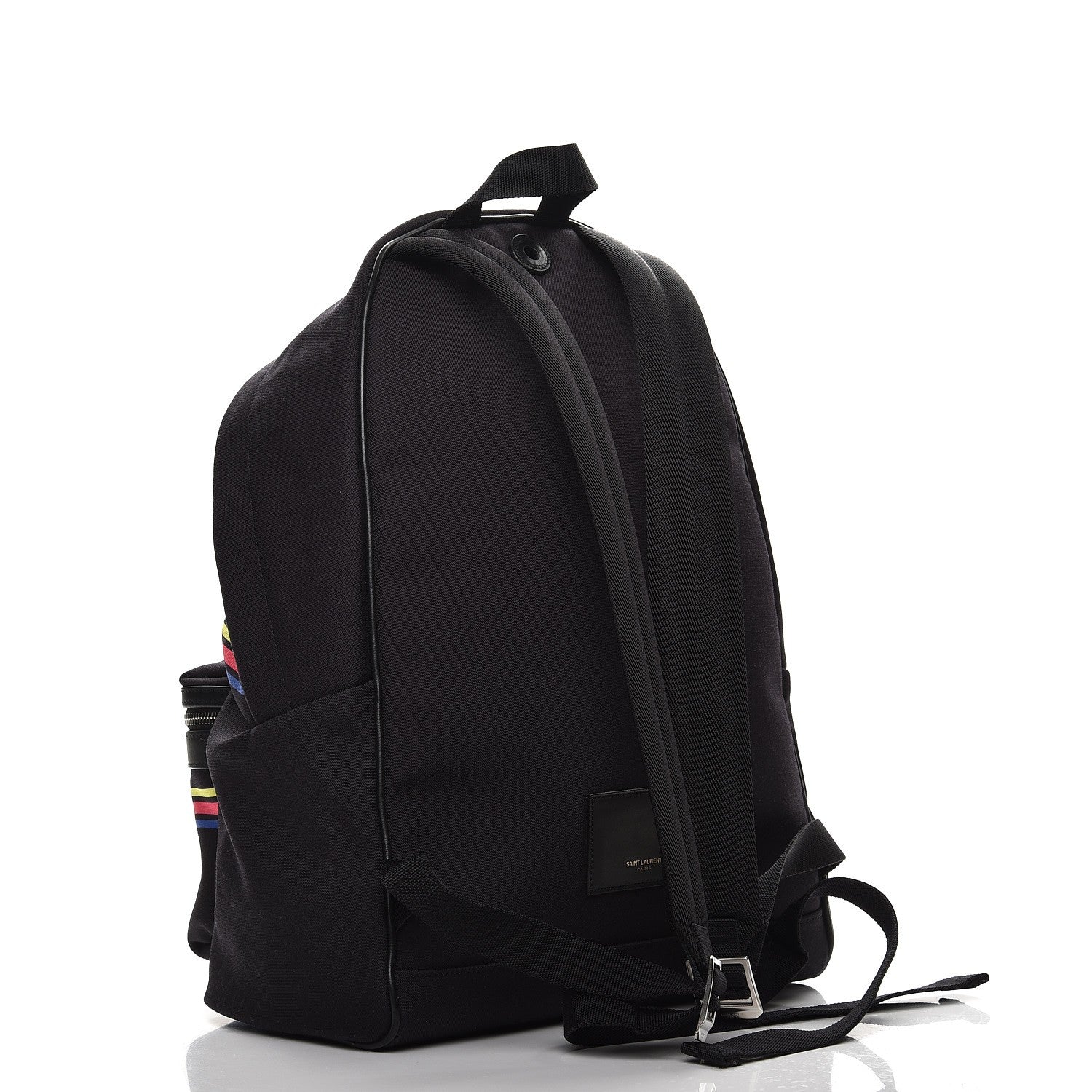 Saint Laurent Nylon Twill Dinosaur Print City Backpack Black Multicolor 3 of 9