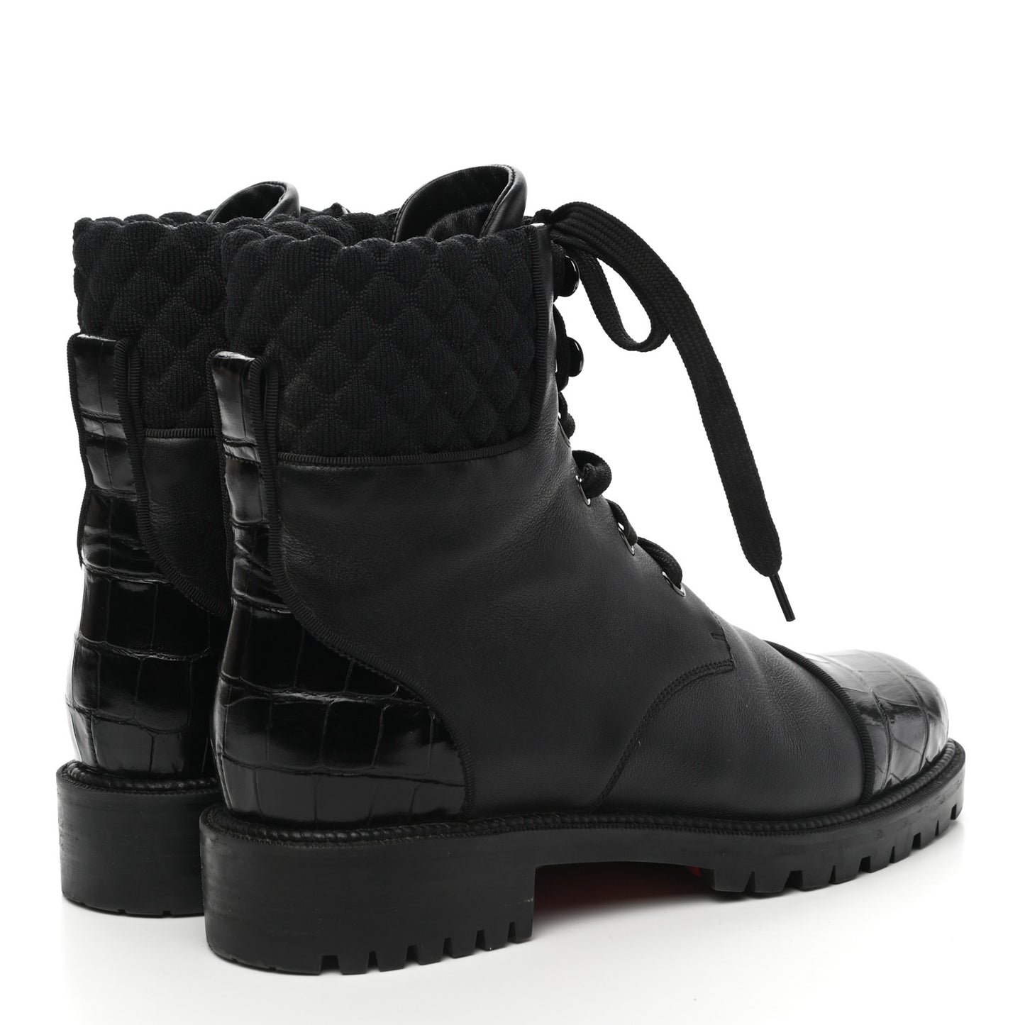 Calfskin Mayr Combat Boots 38.5 Black