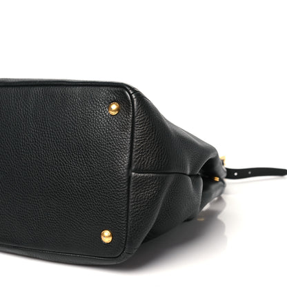 Prada Vitello Daino Tote Black 9 of 9