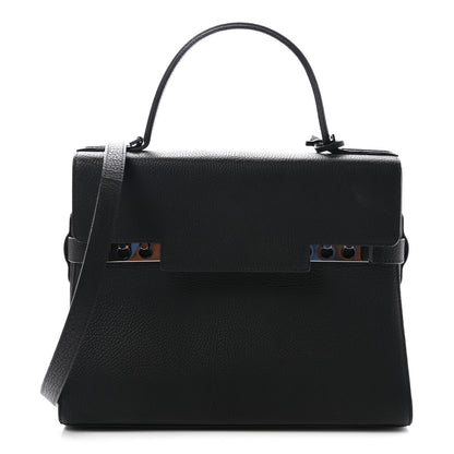 Delvaux Crispy Calfskin GM Tempete Satchel Black 1 of 10