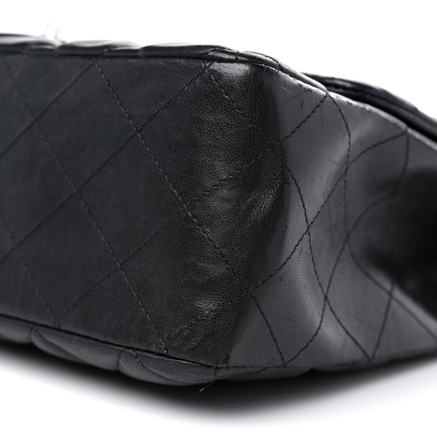 Chanel Lambskin Quilted Jumbo Single Flap Black 9 of 14