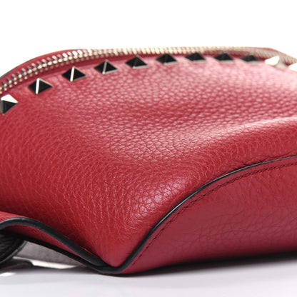 Valentino Garavani Grained Calfskin Rockstud Belt Bag 95 Red 9 of 13